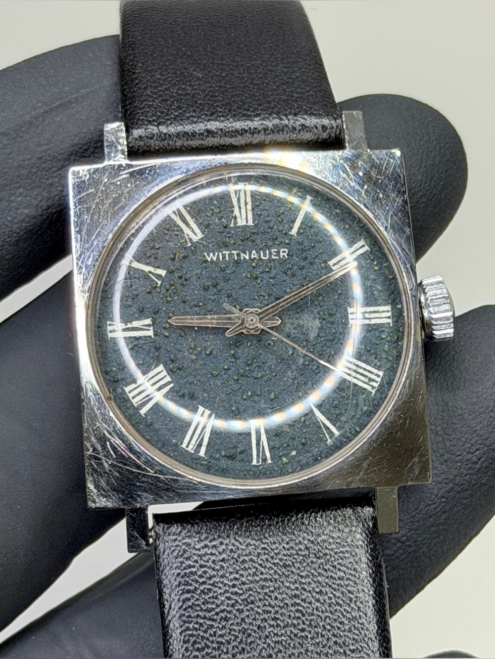 1960’s Wittnauer Longines Art Deco Mechanical Patina Dial 30mm Vintage Watch